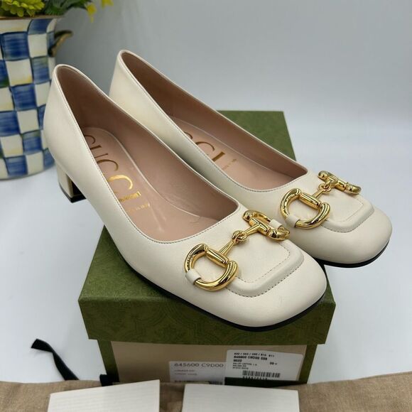 Women’s Gucci horse bit leather ballet flats size 39.5 made in Italy - Picture 1 of 10